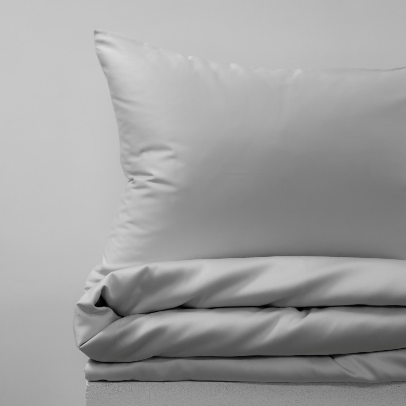 PREMIUM satiinist voodipesukomplekt FOG GREY