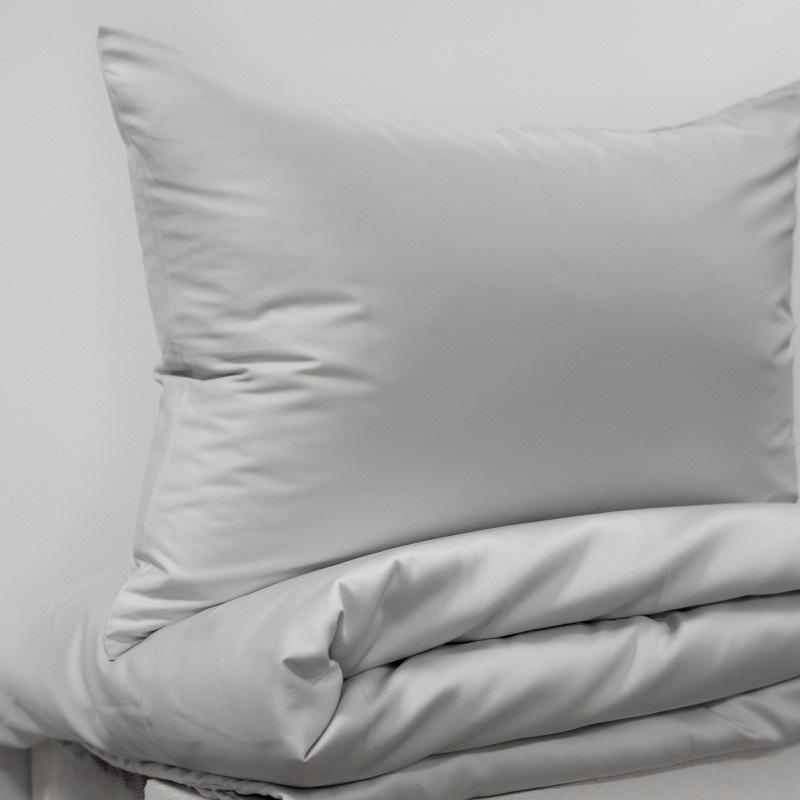 PREMIUM satiinist voodipesukomplekt FOG GREY