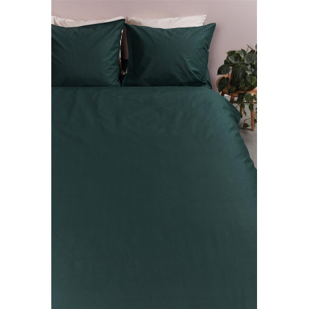 Voodipesukomplekt Cotton Uni Dark Green interneti teel