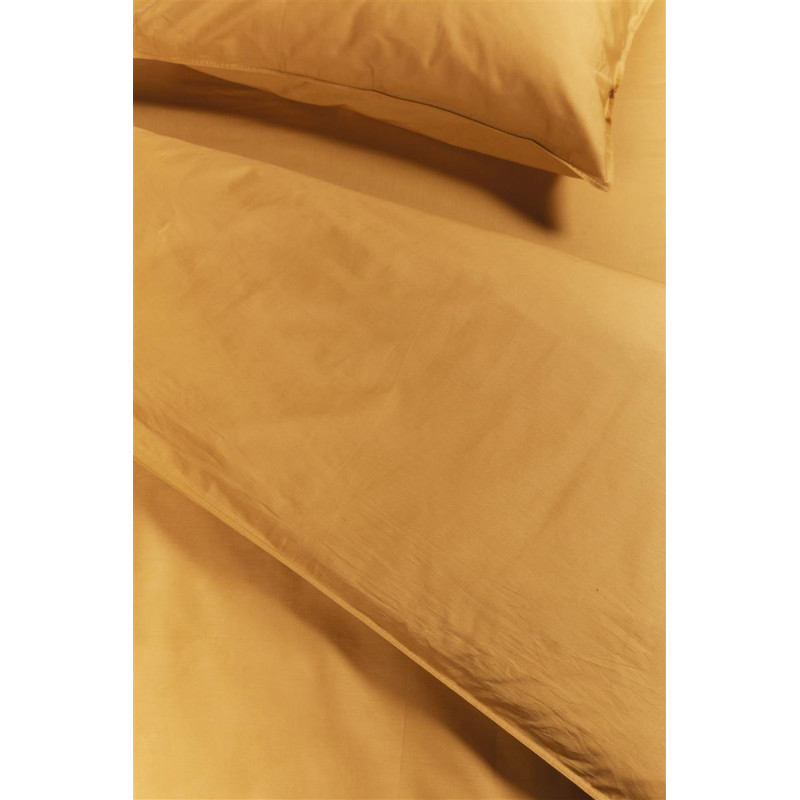 Voodipesukomplekt Cotton Uni Ochre