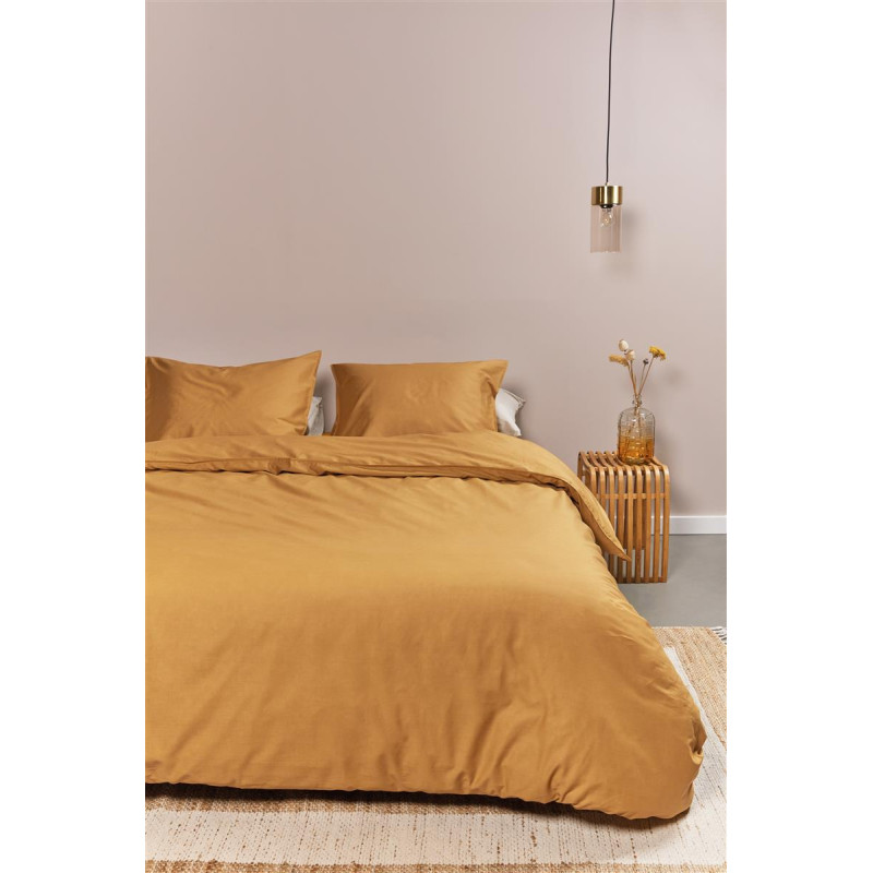Voodipesukomplekt Cotton Uni Ochre