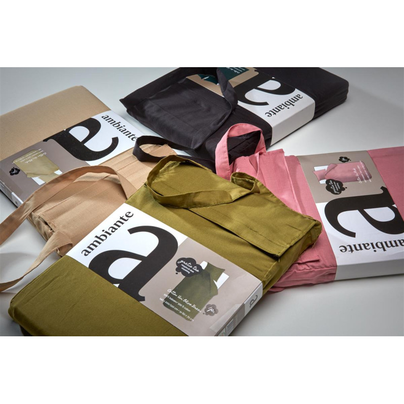 Voodipesukomplekt Cotton Uni Khaki