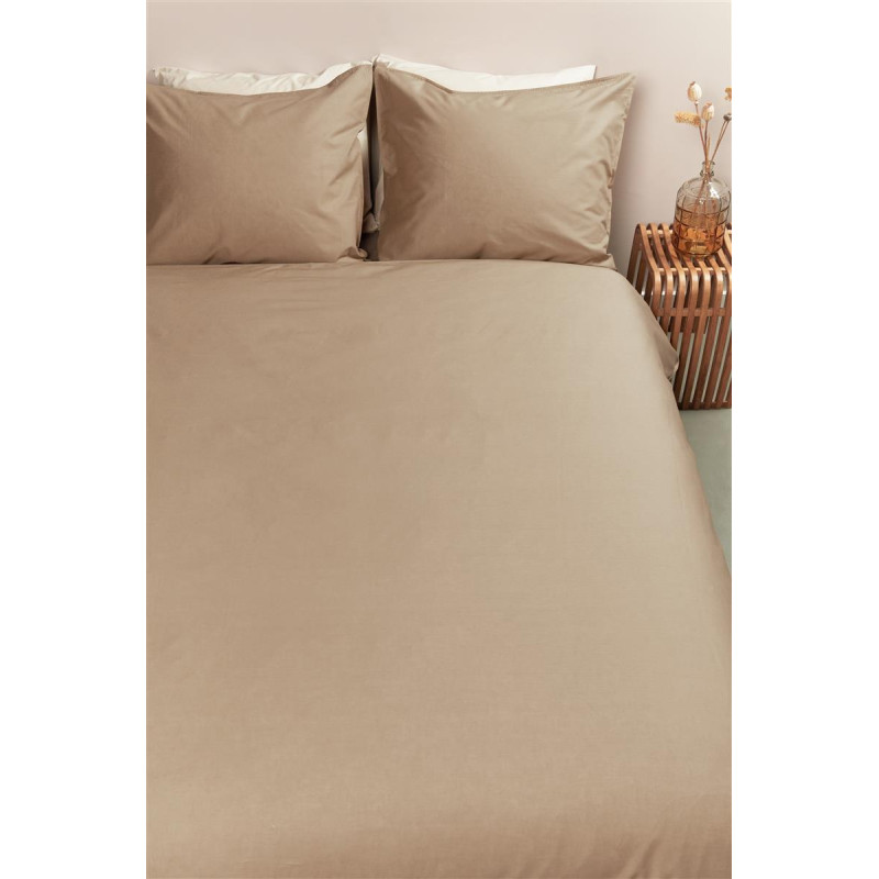 Voodipesukomplekt Cotton Uni Khaki