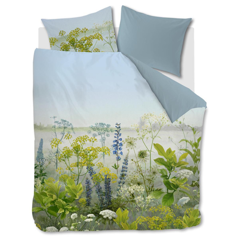 Voodipesukomplekt Wildflowers Blue Green