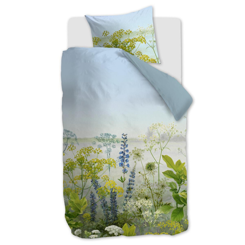 Voodipesukomplekt Wildflowers Blue Green