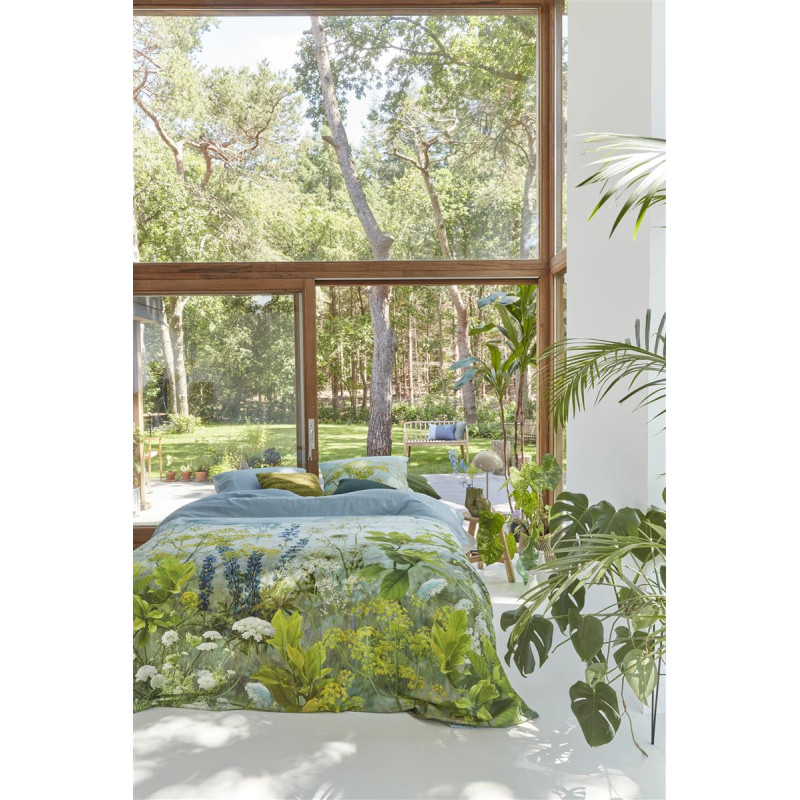 Voodipesukomplekt Wildflowers Blue Green