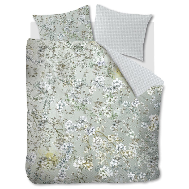 Voodipesukomplekt Fleurelle Grey Green