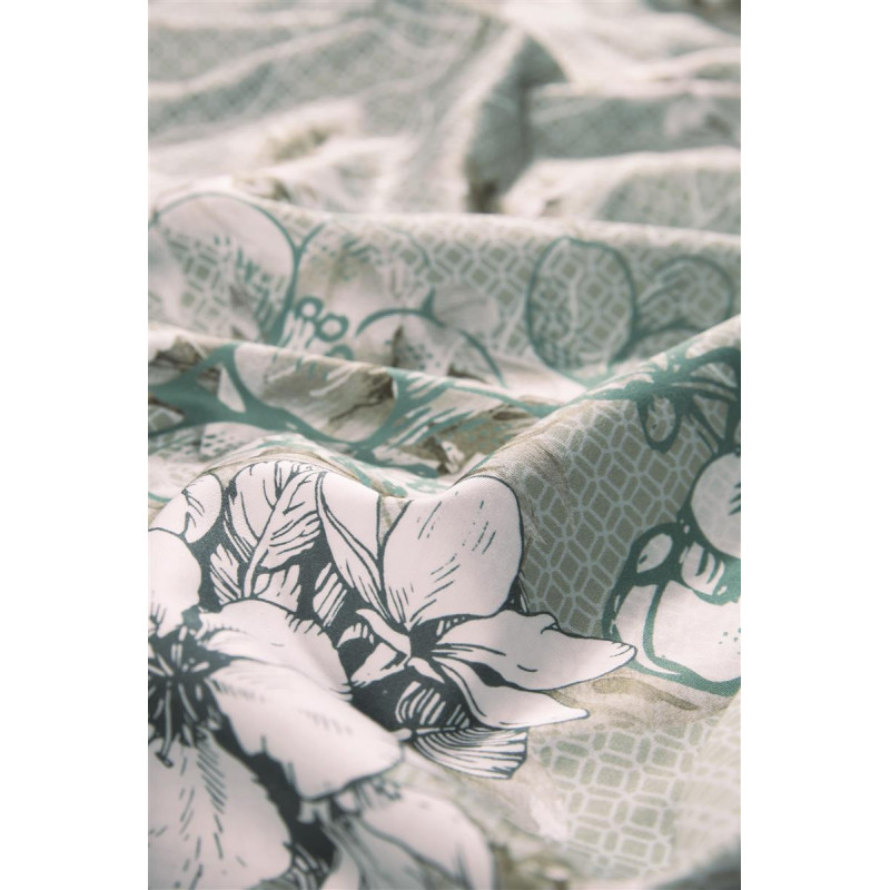 Voodipesukomplekt Fleurelle Grey Green