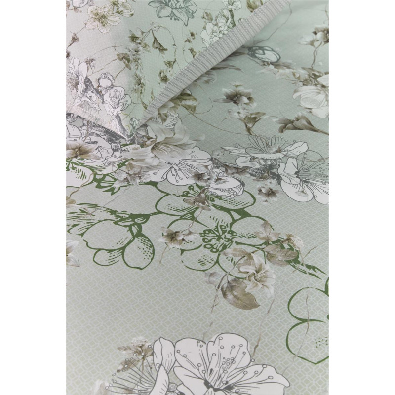 Voodipesukomplekt Fleurelle Grey Green