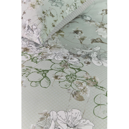 Voodipesukomplekt Fleurelle Grey Green