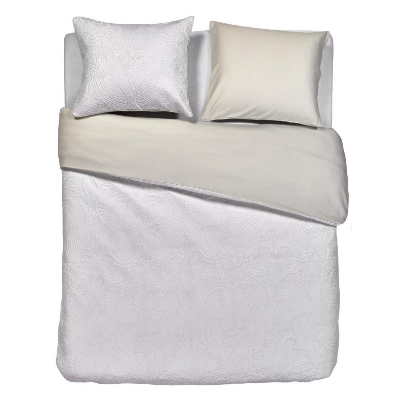 Voodipesukomplekt MOOOI Embroided Dodo Pavone White