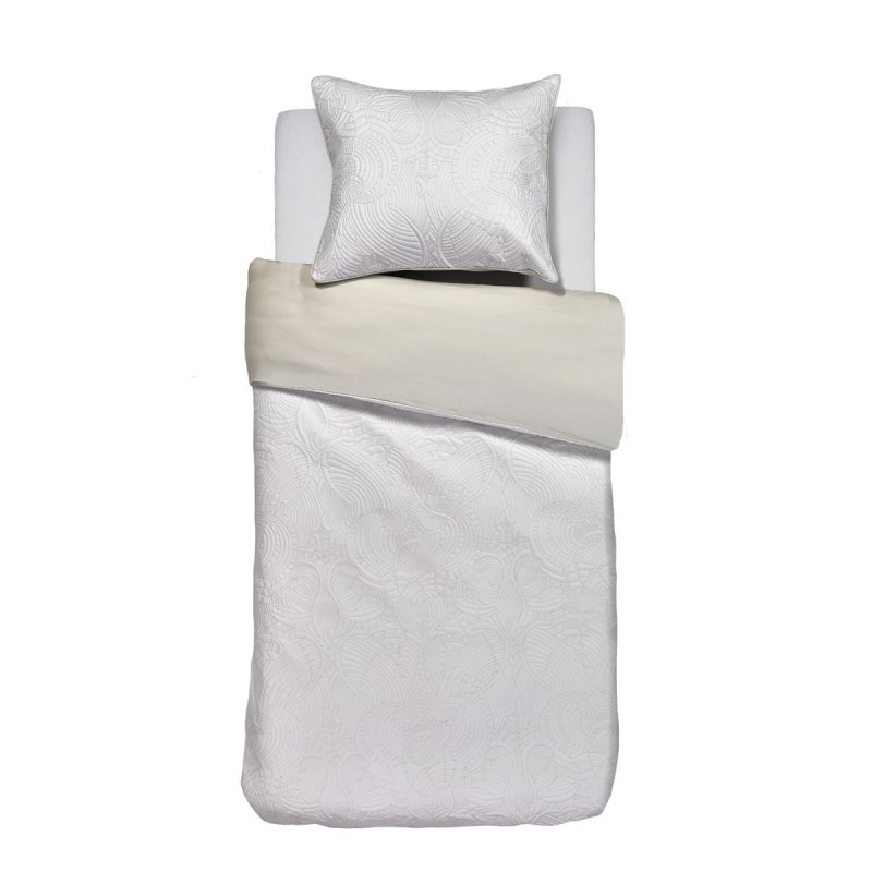 Voodipesukomplekt MOOOI Embroided Dodo Pavone White