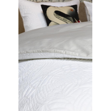 Voodipesukomplekt MOOOI Embroided Dodo Pavone White