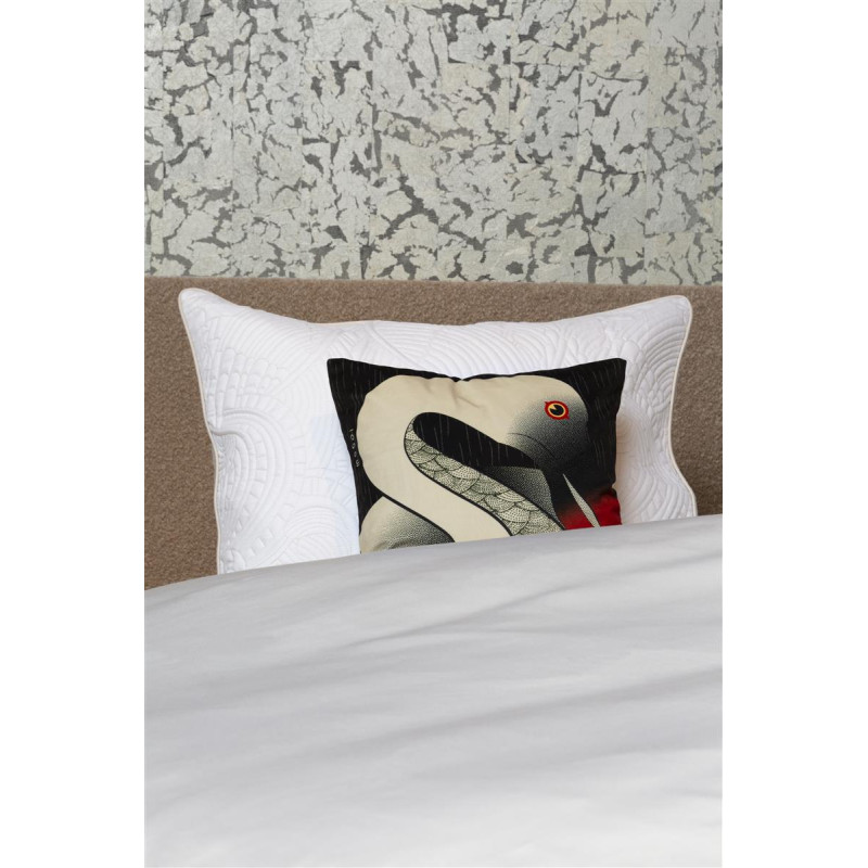 Voodipesukomplekt MOOOI Embroided Dodo Pavone White