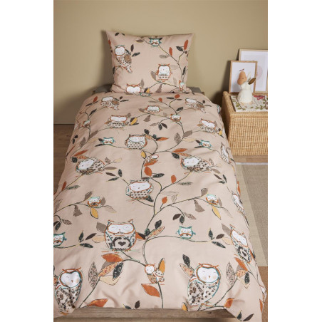 Voodipesukomplekt Owlsome Pink hind