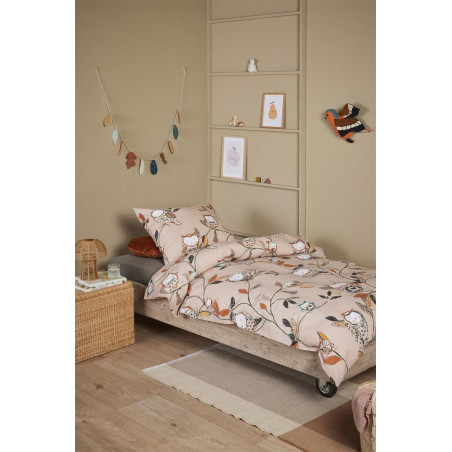 Voodipesukomplekt Owlsome Pink interneti teel