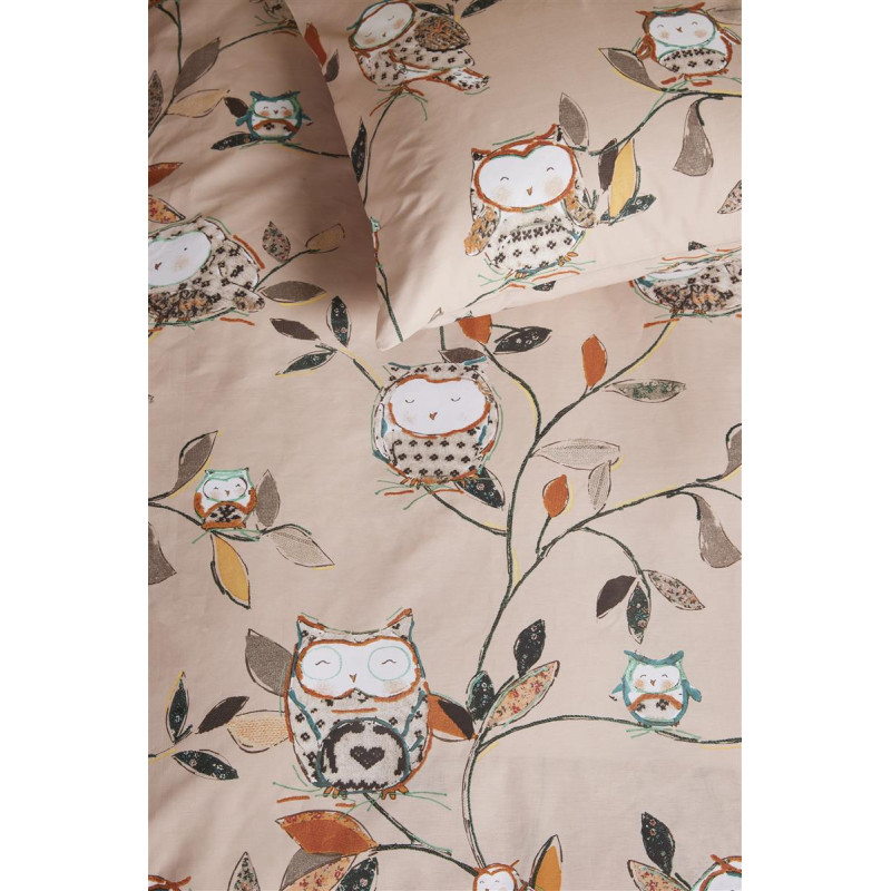 Voodipesukomplekt Owlsome Pink