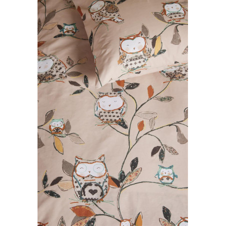 Voodipesukomplekt Owlsome Pink