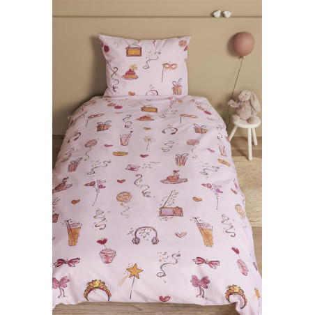 Voodipesukomplekt Pink Party Pink