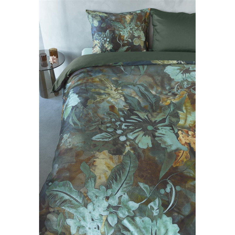 Voodipesukomplekt Floral Embrace Blue Green