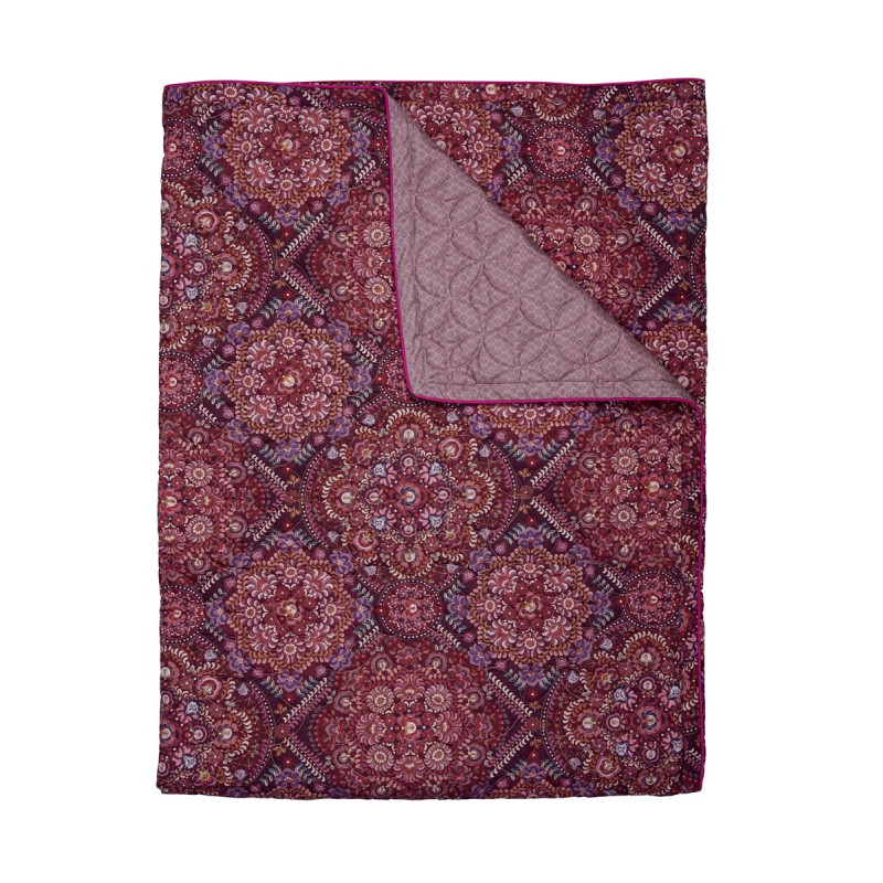 Voodikatted Autunno Quilt Mosaico Dark Red