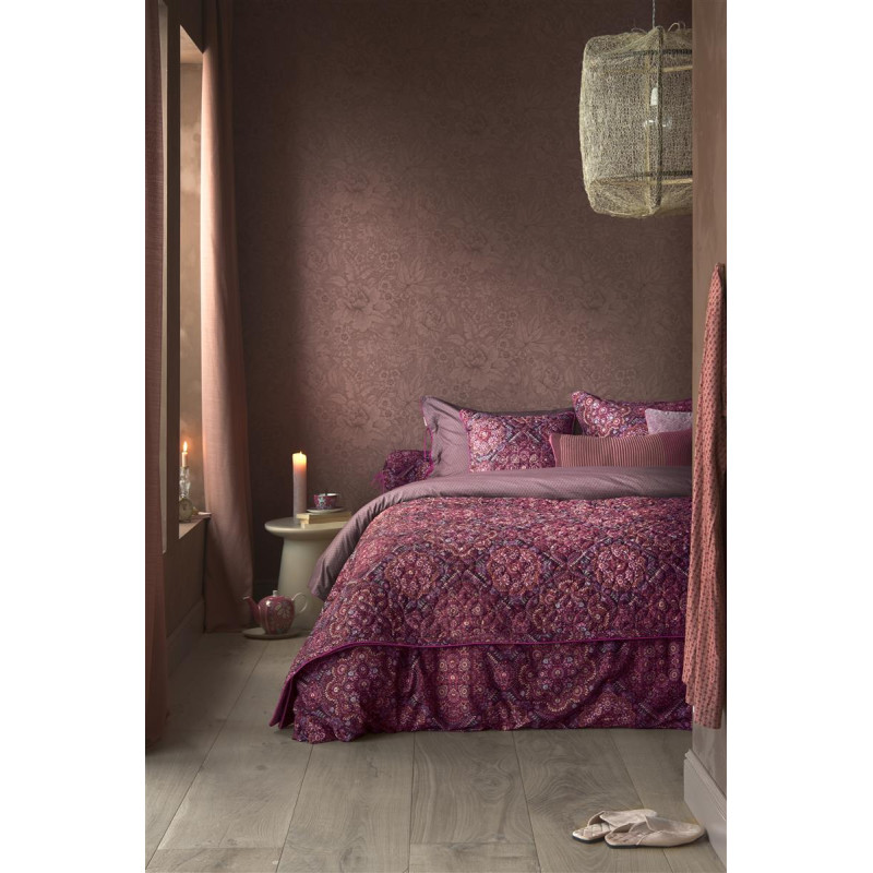 Voodikatted Autunno Quilt Mosaico Dark Red