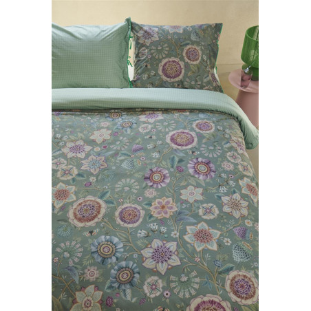 Voodipesukomplekt Viva Las Flores Green