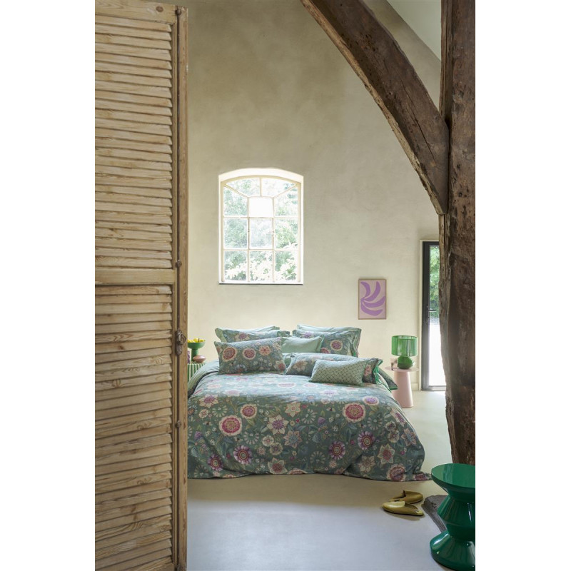 Voodipesukomplekt Viva Las Flores Green