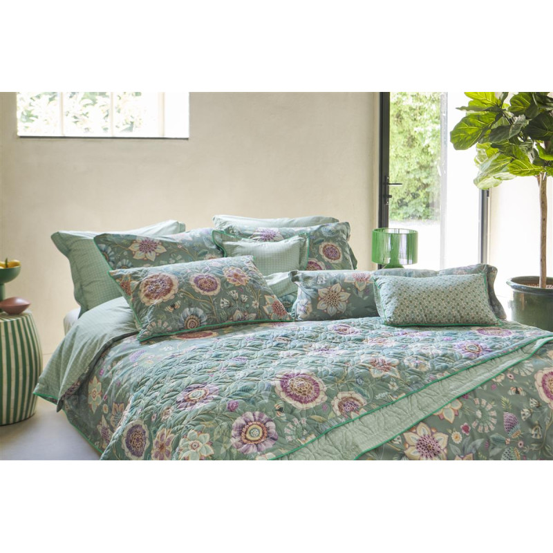 Voodipesukomplekt Viva Las Flores Green