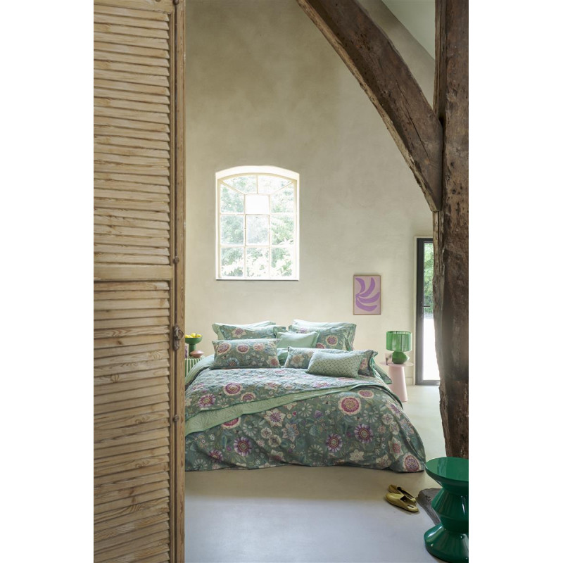 Voodipesukomplekt Viva Las Flores Green