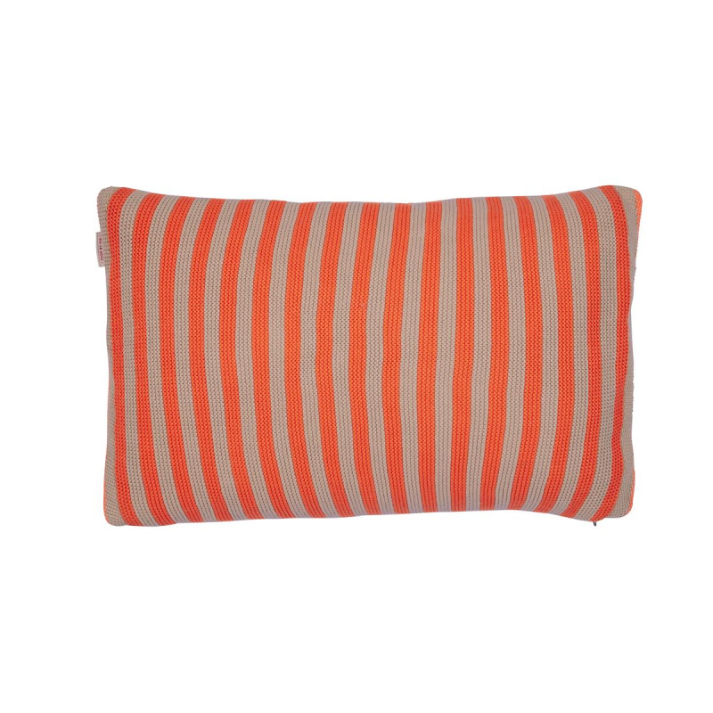 Dekoratiivne padi Blockstripe Bonsoir Stripe Orange knitted