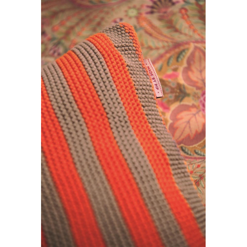 Dekoratiivne padi Blockstripe Bonsoir Stripe Orange knitted