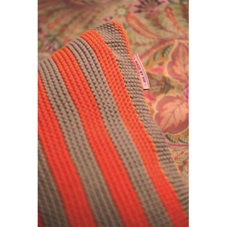 Dekoratiivne padi Blockstripe Bonsoir Stripe Orange knitted interneti teel