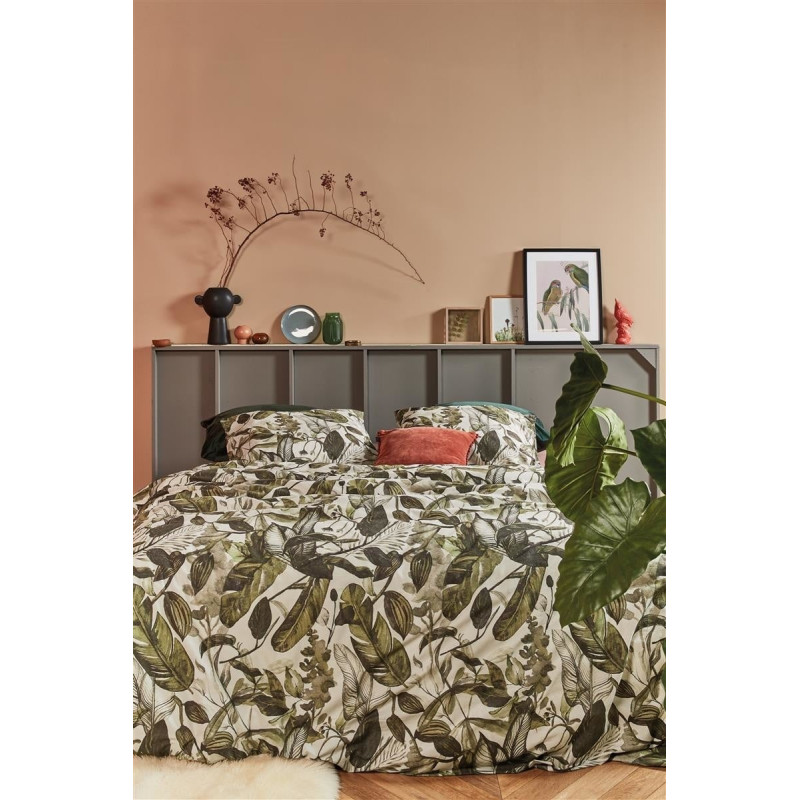 Voodipesukomplekt All Leaves Green