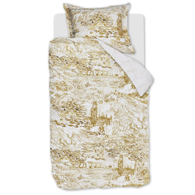 Voodipesukomplekt Champs de Semis Ochre