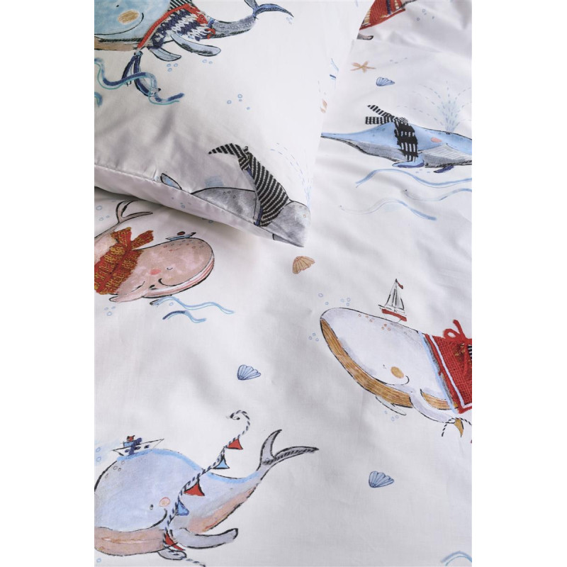 Voodipesukomplekt Whaletastic Blue