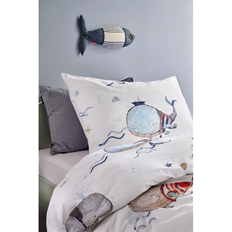 Voodipesukomplekt Whaletastic Blue