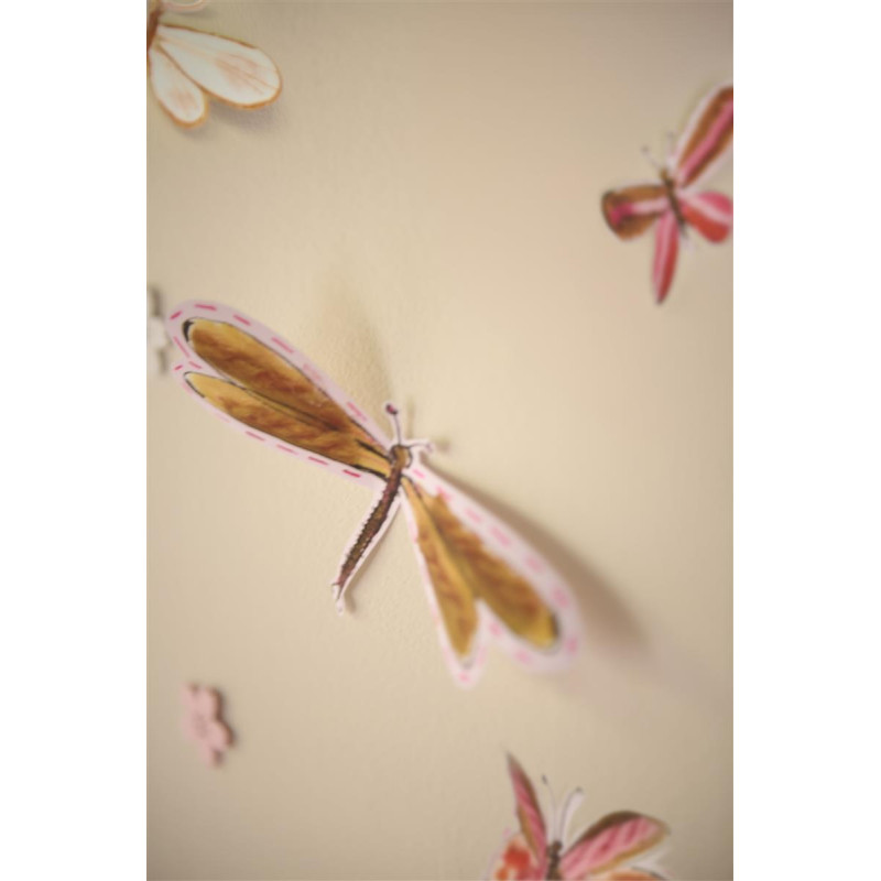 Voodipesukomplekt Butterfly Away Pink