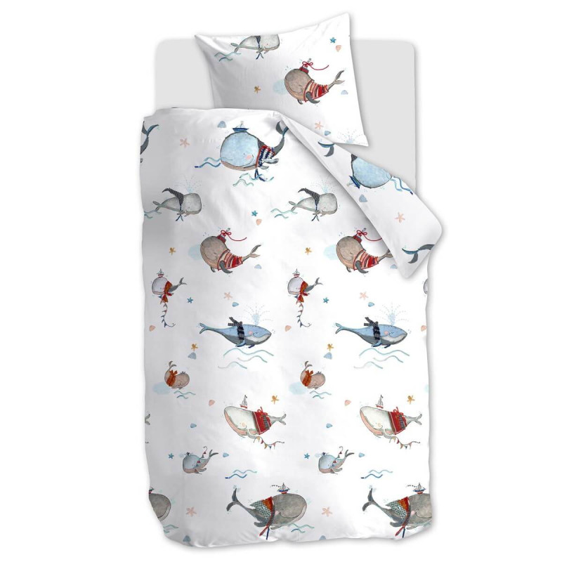 Voodipesukomplekt Whaletastic Blue