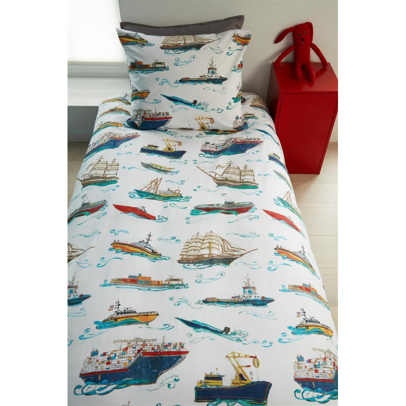 Voodipesukomplekt Ships Blue