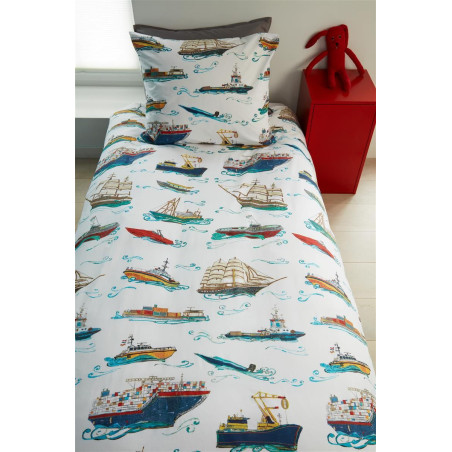 Voodipesukomplekt Ships Blue