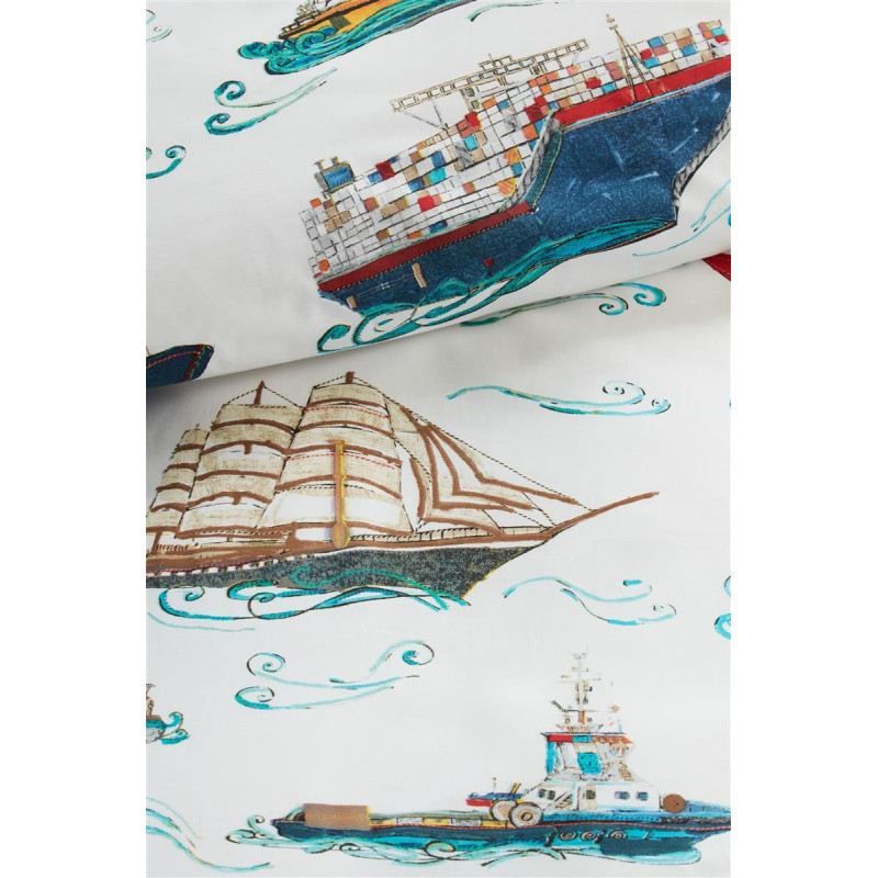 Voodipesukomplekt Ships Blue