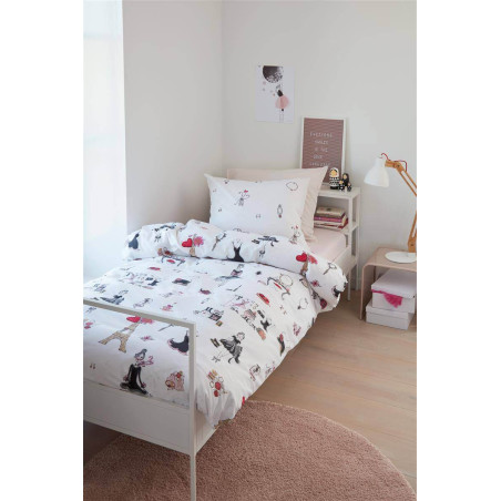 Voodipesukomplekt Paris Girl Pink hind