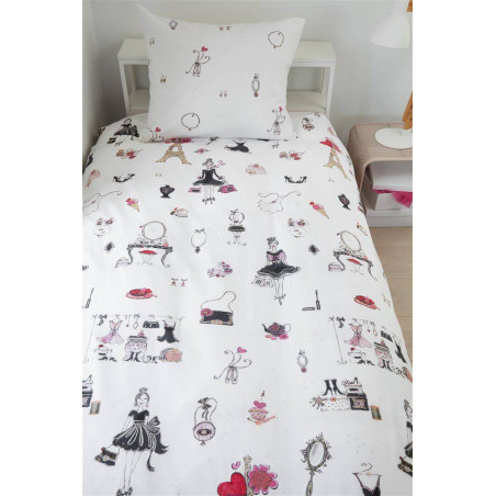 Voodipesukomplekt Paris Girl Pink