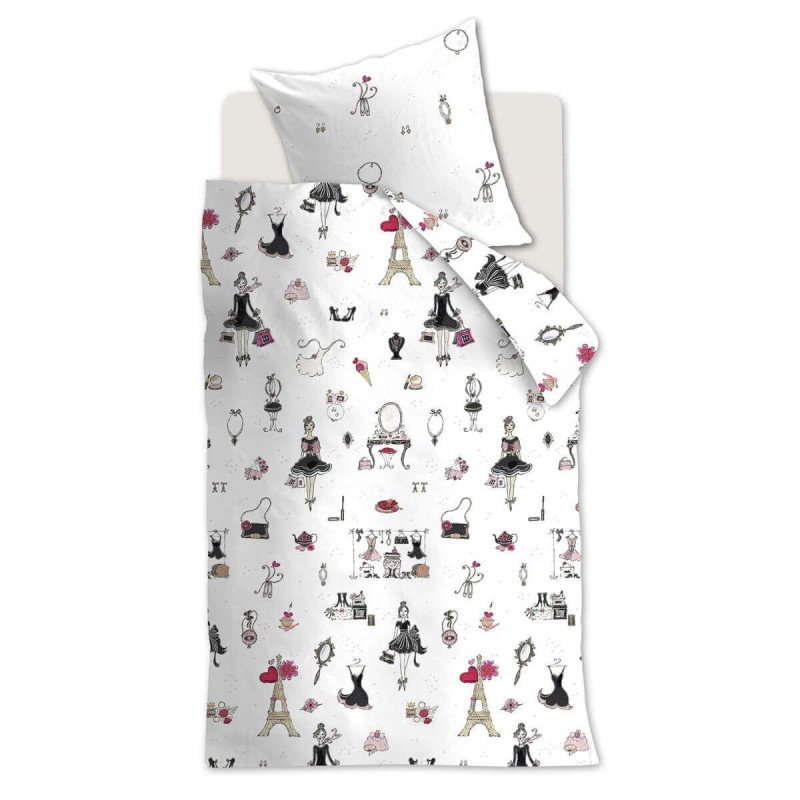 Voodipesukomplekt Paris Girl Pink