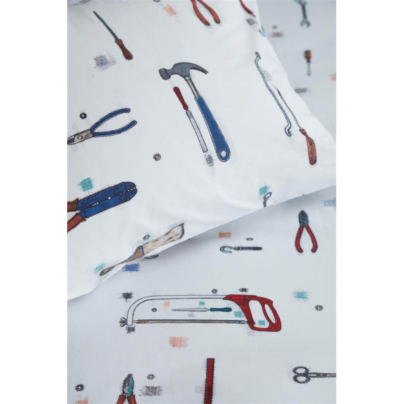 Voodipesukomplekt Gears Grey