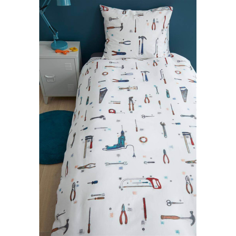 Voodipesukomplekt Gears Grey