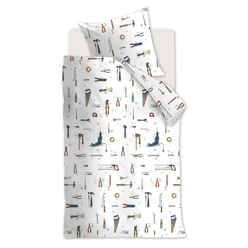 Voodipesukomplekt Gears Grey