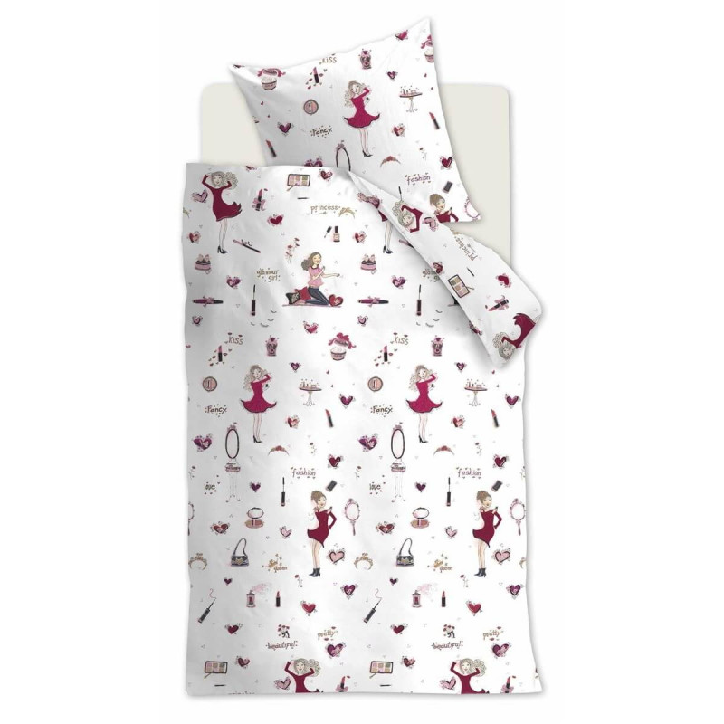 Voodipesukomplekt Fashion Pink