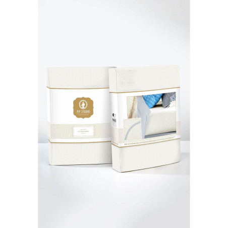 Kummiga voodilina Royal Nights Off-White